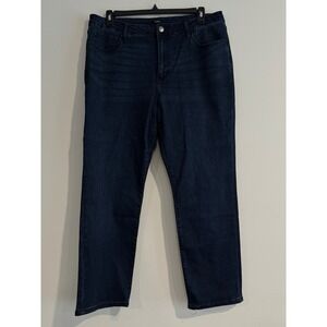 Express Slim Straight Leg Jeans Mens 38x30 Dark Indigo Stretch Denim